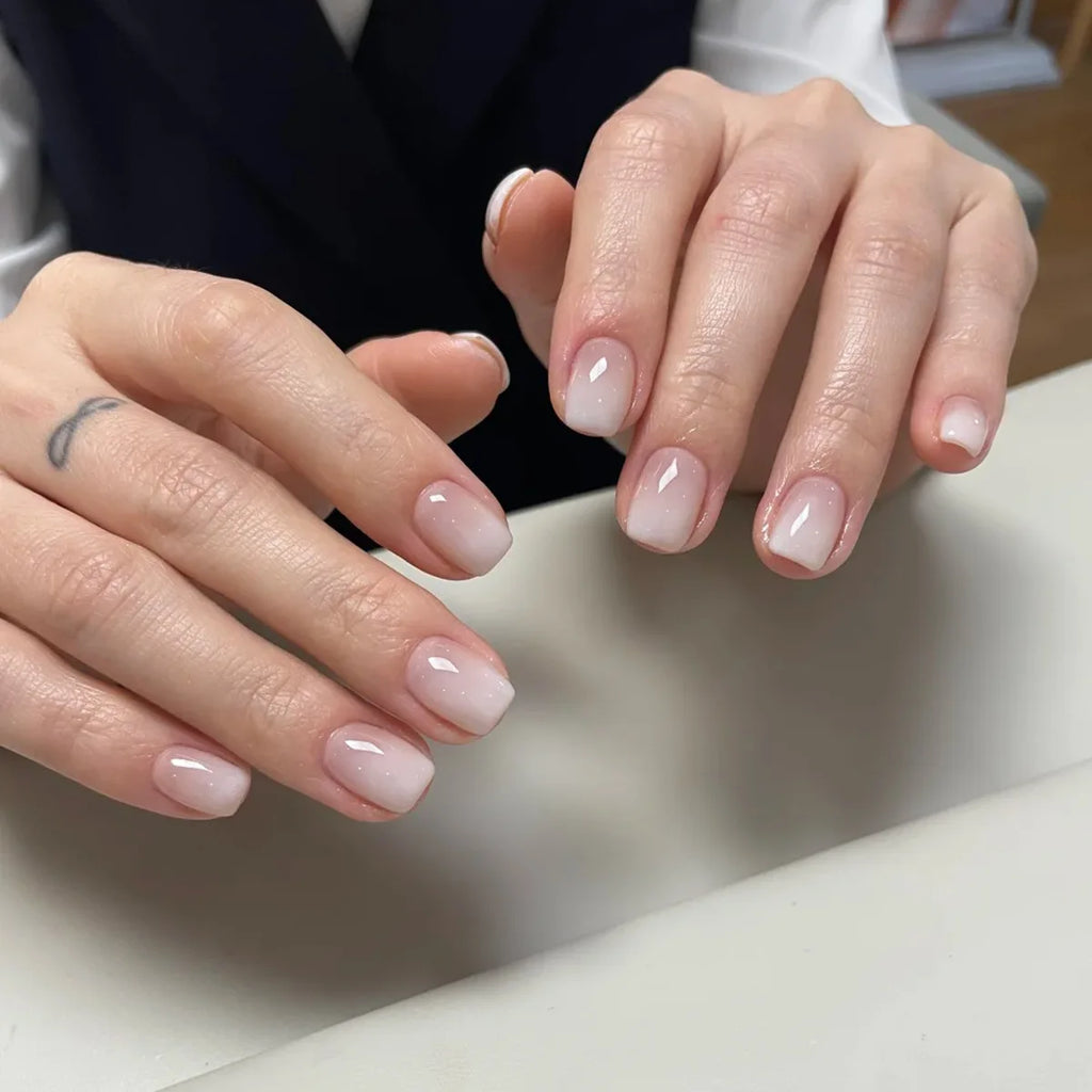 Faux ongles détachable style french carré