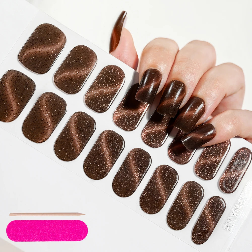 Stickers Ongles Gel Semi-Durci – Pose Facile, Résultat Salon