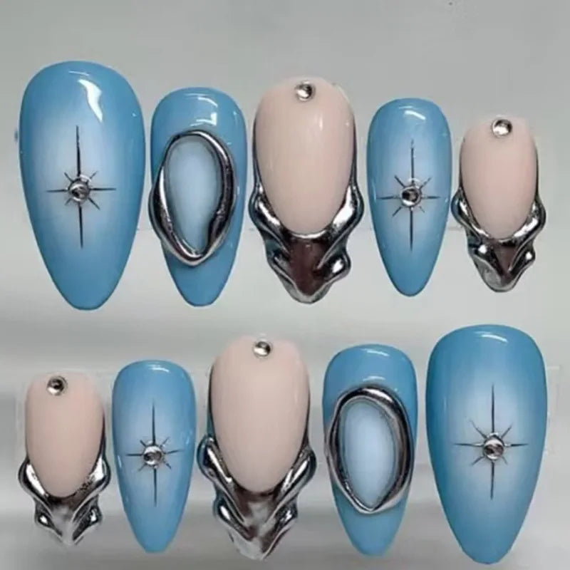 24 pièces ongles en 3D - couleurs multiples