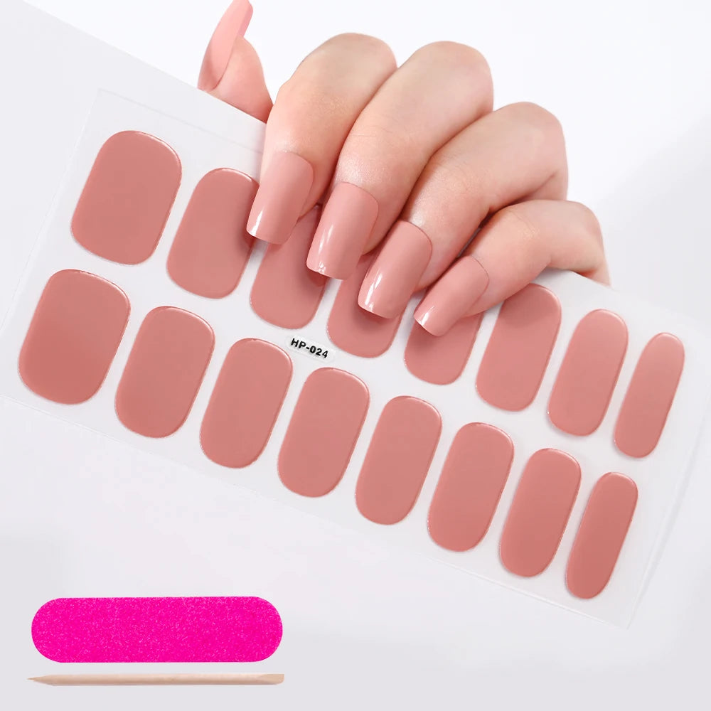 Stickers Ongles Gel Semi-Durci – Pose Facile, Résultat Salon