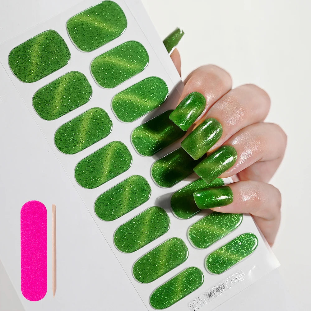 Stickers Ongles Gel Semi-Durci – Pose Facile, Résultat Salon