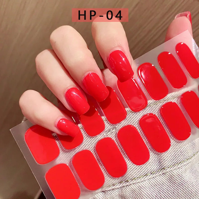 Stickers Ongles Gel Semi-Durci – Pose Facile, Résultat Salon