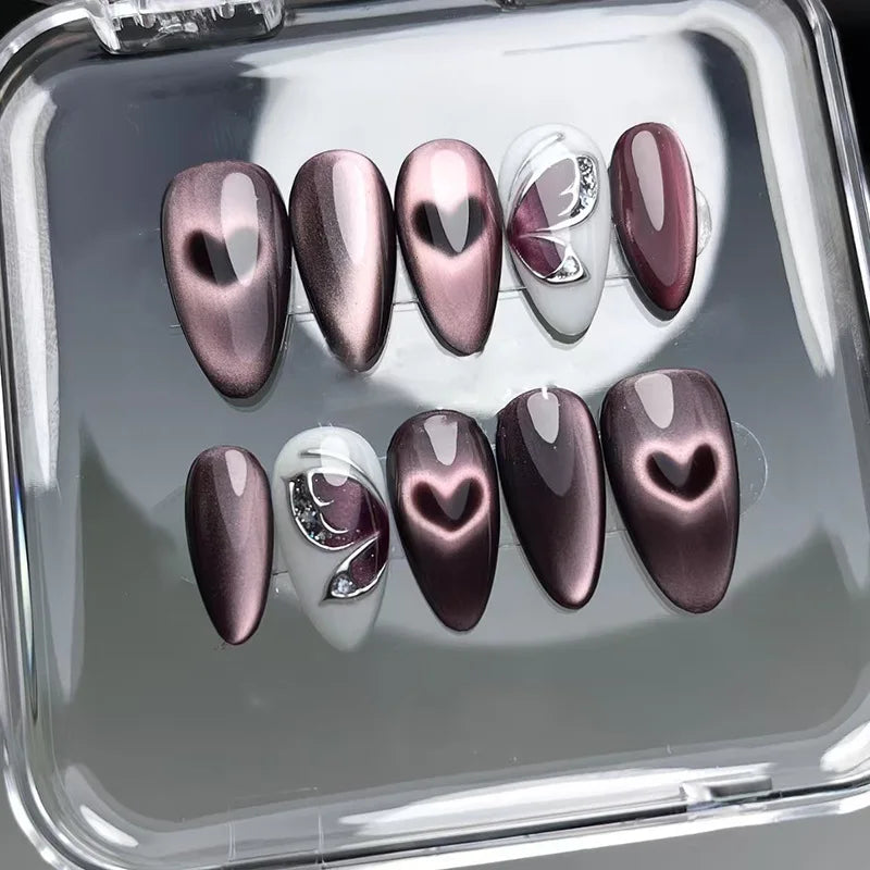 24 pièces ongles en 3D - couleurs multiples