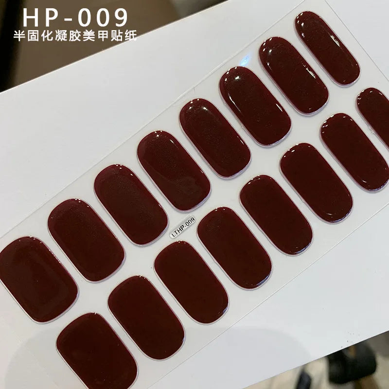 Stickers Ongles Gel Semi-Durci – Pose Facile, Résultat Salon