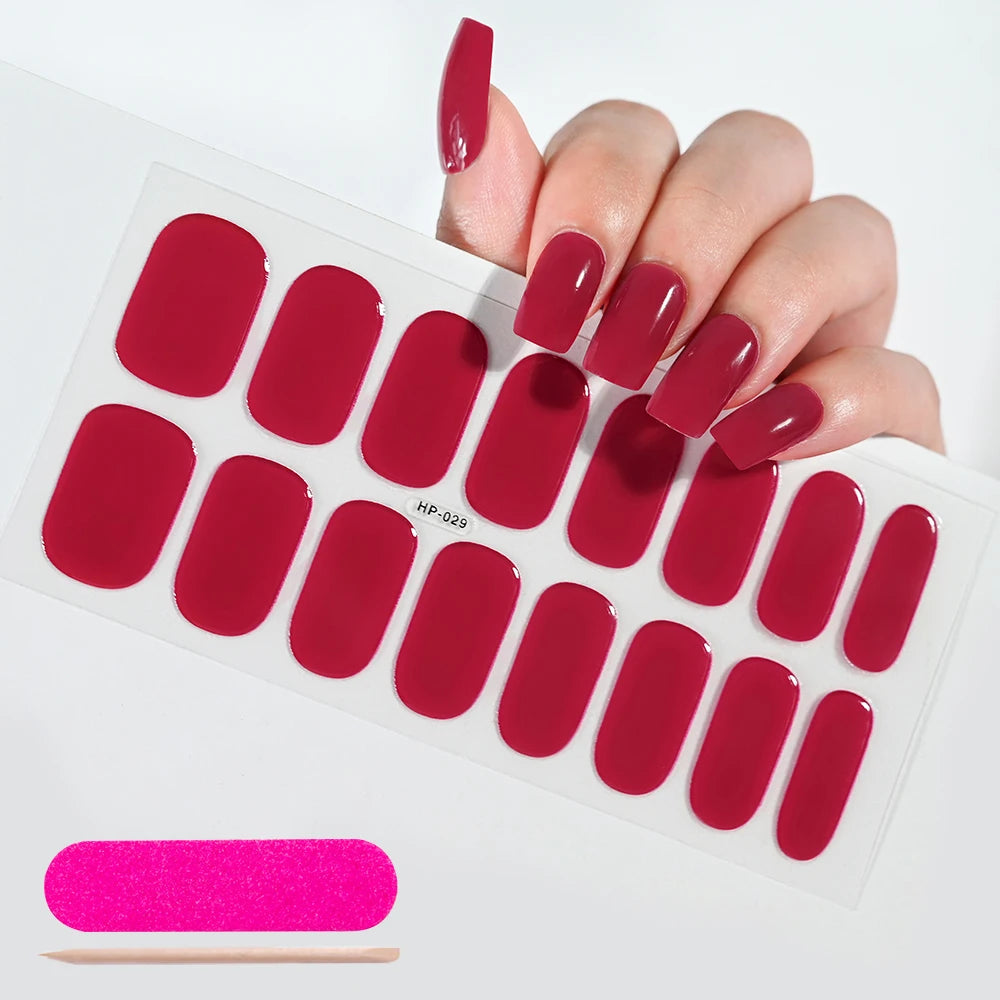 Stickers Ongles Gel Semi-Durci – Pose Facile, Résultat Salon