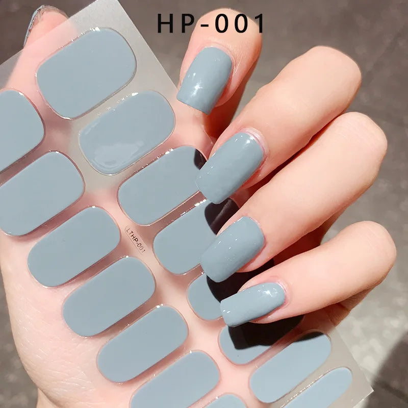 Stickers Ongles Gel Semi-Durci – Pose Facile, Résultat Salon